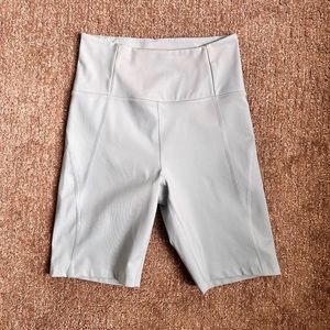 Girlfriend collective high rise run shorts small cerulean